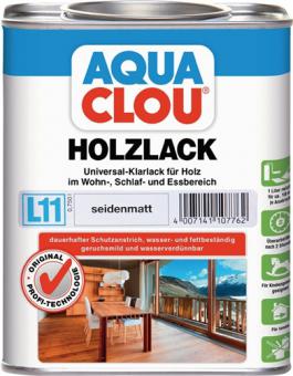 Holzlack L11 farblos seidenmatt - 4,5 L / 6 ST  750 ml Dose CLOU