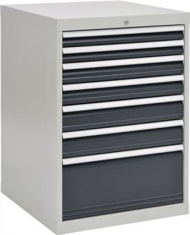 Schubladenschrank H1019xB705xT736mm - 1 ST  grau/anthr. 2x75,2x100,2x125,1x300mm Schubl.