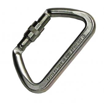 Karabiner aus Stahl 29mm - 1 Stk  Mindestbruchlast 70kN, Interlock und Schraubsicherung