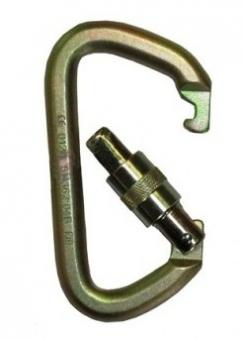 Karabiner aus Stahl 20,5mm - 1 Stk  Mindestbruchkraft 50kN, Interlock und Schraubsicherung