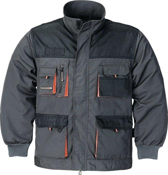 Herrenjacke Gr.52 dunkelgrau/schwarz/orange - 1 ST 
