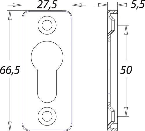 Schl�sselrosette 1319/0003 - 1 ST 
