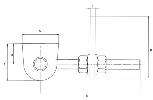 Verstellbares Torband 135x19x44x120x25x45x12x6mm - 1 ST 