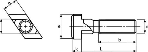 Rhombusschraube Nr.797 T-Nut - 1 ST 