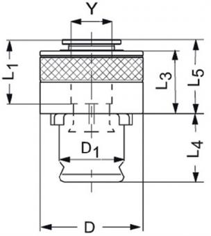 Schnellwechseleinsatz SES - 1 ST  4,5mmx3,4mm Gr.1 f.DIN 374/376 M6