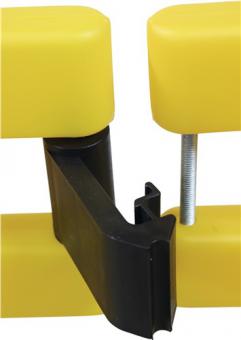 Absperrgitter LDPE gelb B970xH800mm - 1 ST  2-tlg.