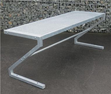 Tisch Gesamt-L.2000mm Gestell - 1 ST  STA verz.3mm z.Aufschr.Tischoberflche Lochblech