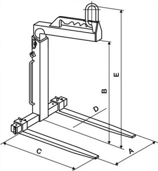 Krangabel Nutz-H.1300-2000mm - 1 ST  Trgf.1500kg m.manuellem Gewichtsausgleich