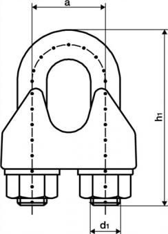 Sicherheitsdrahtseilklemme - 100 ST  DIN 1142-EN 13411-5 Gew.M6 Nenn-Gr.6,5mm verz.