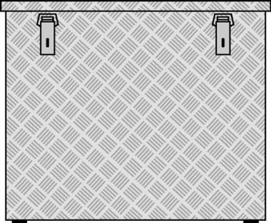 Transportbox Auen-L772xB525xH645mm - 1 ST  234l Alu.Riffelblech