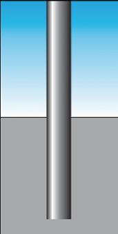 Sperrpfosten STA rot-wei - 1 ST  D.76mm z.Einbetonieren m.Spitzkappe