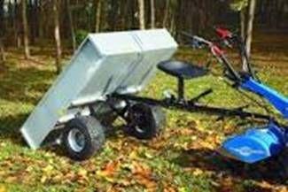 Anh�nger/R�ckw�rtskipper 150x100x30 cm, incl. Sitz - 1 Stk  f�r Ferrari Einachser, Farbe Silber, max. 500 kg