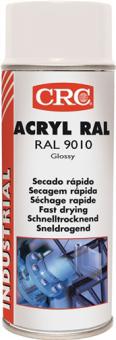 Farbschutzlackspray ACRYLIC PAINT - 2,4 L / 6 ST  reinweiss glnzend RAL9010 400ml Spraydose CRC