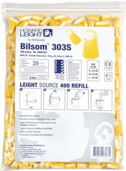Geh�rschutzst�psel Bilsom 303S - 1 BT  EN 352-2 SNR 33 dB Nachf�llpack 200 PA/Pack,Gr.S