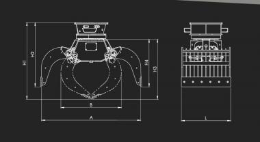 Abbruchgreifer DG 29, ICM - 1 ST  Greifkraft: 1.340 daN, �ffnungsw. 840 mm