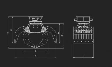 Abbruchgreifer DG 85, ICM - 1 ST  Greifkraft: 1990 daN, �ffnungsw. 1330 mm