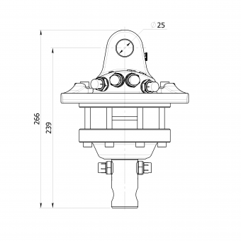 Formiko Rotator FHR1.000L - 1 Stk  1 t Wellenrotator, 39,5 mm Welle, 20 mm Bohrung