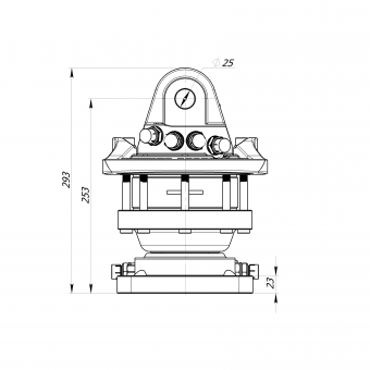 Formiko Rotator FHR4.500SF - 1 Stk  4,5 t Flanschrotator, 140 mm Lochabstand, 17 mm Bohrungen