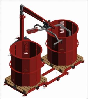 AMR Holzverpackungsmaschine Doppeltrommelversion - 1 Stk  Elektromotor 400V/4,0 kW, incl. hydr. Ausrichtung