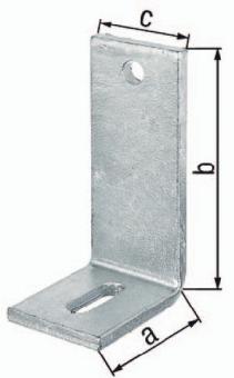 Verstellwinkel Schenkel-L.150x80mm - 10 ST  S.8mm TZN GAH