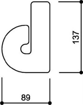 Hausnummer Buchstabe d Spezial-Polyamid - 1 ST  90 tiefschwarz 134,4mm D.33mm HEWI