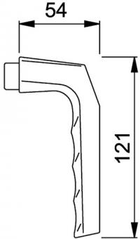 Trdrckerlochteil Frankfurt - 1 ST  117L Alu.F1/naturf.4-KT.8mm DIN L/R HOPPE