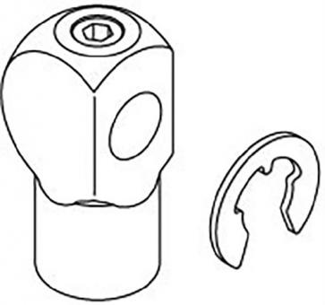 Gewindeansatz f.gr.Profile - 1 ST  f.Rundstange 10mm STA FUHR