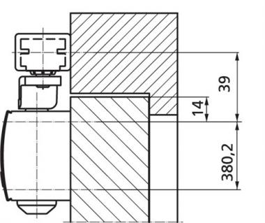 Scherentrschlieer TS 1500 - 1 ST  silber EN 3-4 o.Gestnge GEZE
