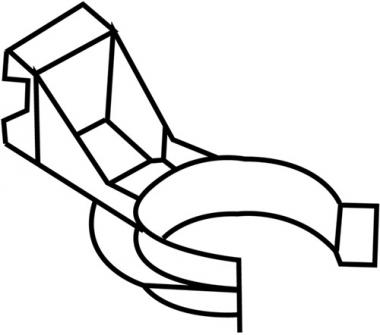 Sockelblendenhalter m. Clip - 1 ST  Ku. schwarz ab 70mm z. Anschr. Hettich