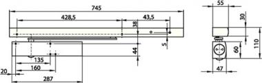 Gleitsch.R f.TS 5000 R wei - 1 ST  9016 e-mech.GEZE