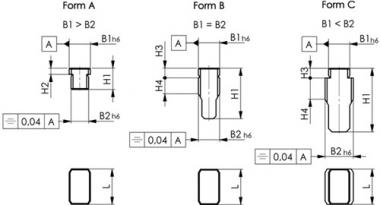 Nutenstein DIN 6323 Nennma - 1 ST  der Nut 16/20mm Form A lose sitzend AMF