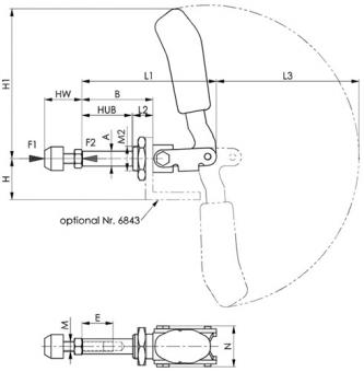 Schubstangenspanner Nr.6844NI - 1 ST  Gr.5 kurz AMF