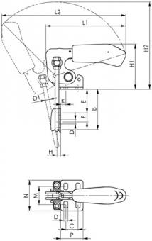 Verschlussspanner Nr.6848VNI - 1 ST  Gr.4 vertikal AMF