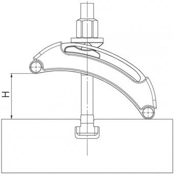 Spanneisen Nr.6310 f.T-Nut - 1 ST  10mm L.80mm Spannschraube M10x10x80mm AMF