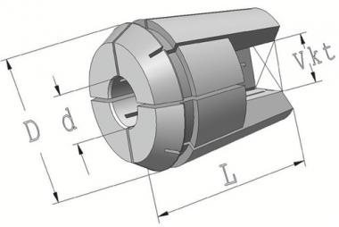 Spannzange ER25-GB Spann-D.6mm - 1 ST  4-KT.4,9mm PROMAT