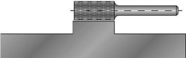 Frsstift ZYA D.10mm Kopf-L.20mm - 1 ST  Schaft-D.6mm HM Verz.KVZ 4 RUKO