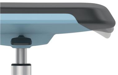 Arbeitsdrehstuhl Labsit Rl.Sitzschale - 1 ST  blau Supertec-Gewebe schwarz 450-650mm
