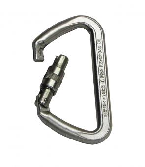 Karabiner aus Stahl 29mm - 1 Stk  Mindestbruchlast 70kN, Interlock und Schraubsicherung