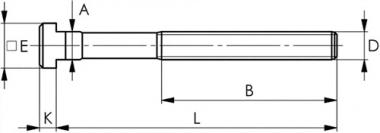 T-Nutenschraube DIN 787 T-Nut - 1 ST  28mm M24 L.200mm Gte 8.8 AMF