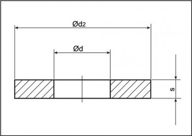 U-Scheibe DIN 6340 f.Schrauben - 1 ST  M10 Bohrungs-D.10,5mm AMF