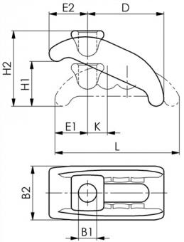 Spannpratze Nr.6313K Gr.13 - 1 ST  f.T-Nut 12+14mm Spann-H.0-35mm AMF