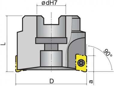 Eckfrser D.63mm vern.m.IK - 1 ST  Z.8 APKT...-10 PROMAT