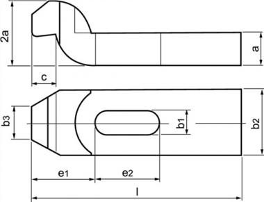 Spanneisen DIN 6316 f.T-Nut - 1 ST  16+18mm L.125mm AMF