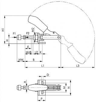 Schubstangenspanner Nr.6841 - 1 ST  Gr.1 kl.Winkelfu AMF