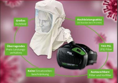 Medical Hood Schutzmaske - 1 ST  TH3PSL Filter und Tragetasche