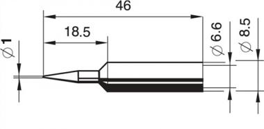 Ltspitze Ser.832 bleistiftspitz - 1 ST  B.1mm 0832 BD/SB ERSA