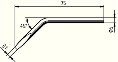 Ltspitze Serie 052 abgew.B.3,1mm - 1 ST  0052 JD/SB ERSA