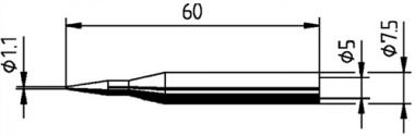 Ltspitze Serie 172 bleistiftspitz - 1 ST  B.1,1mm 0172 BD/SB ERSA