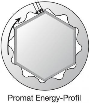 Ringmaulschlssel SW 22mm - 1 ST  L.292mm Form B CV-Stahl PROMAT