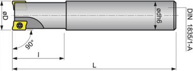 Schaftfrser D.20mm vern.m.IK - 1 ST  Z.3 APKT-10 PROMAT